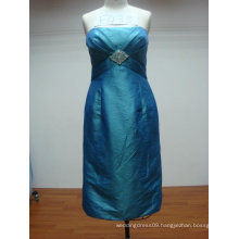 blue beaded short evening dresses F433